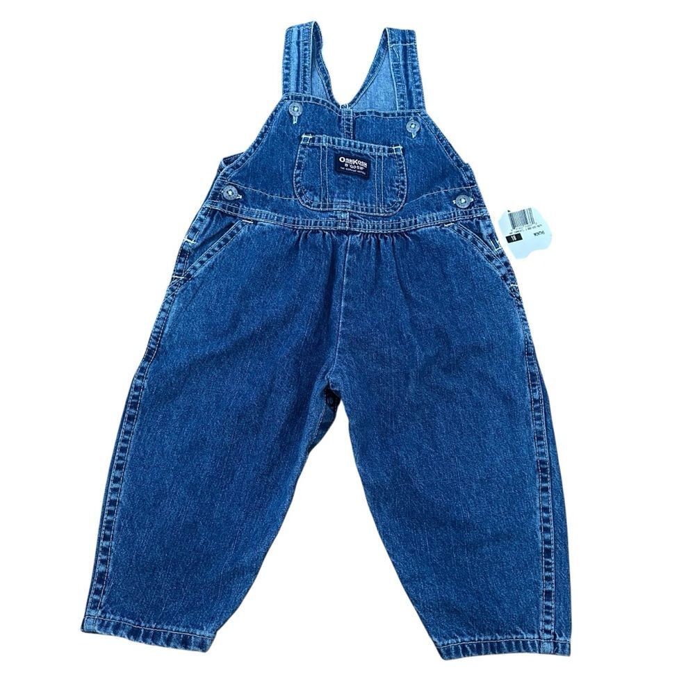 Vintage Oshkosh B’gosh Vestbak Denim Overalls New Blue 18-mths